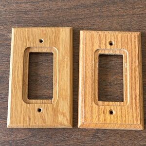 Oak Wooden Light Switch Covers
